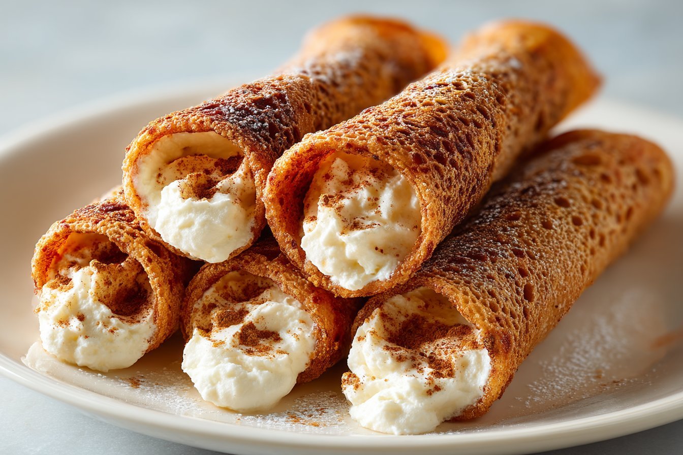 Crispy Keto Cinnamon Cream Cheese Roll Ups recipe card