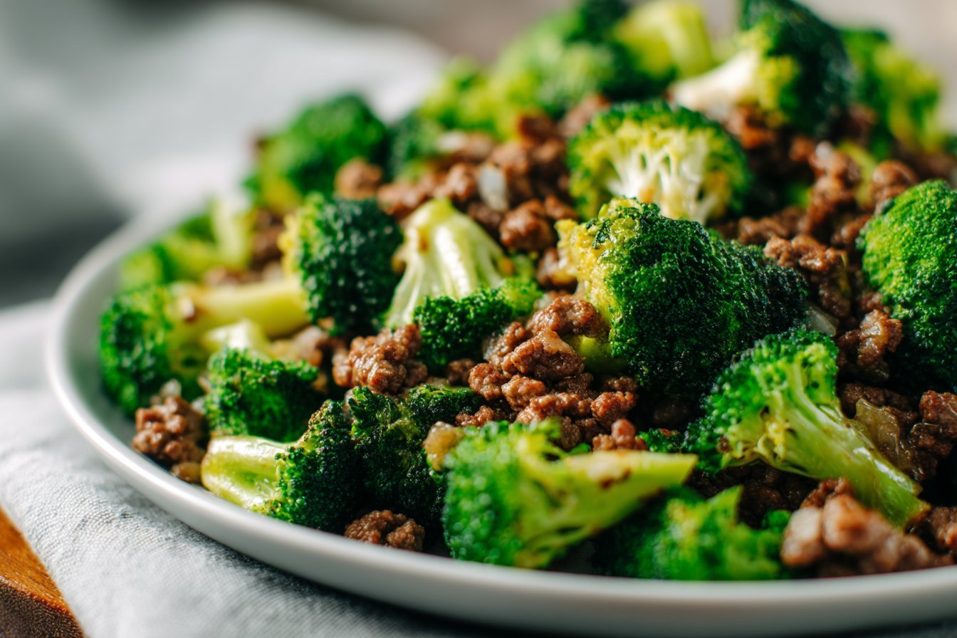 Hamburger Broccoli Skillet recipe card